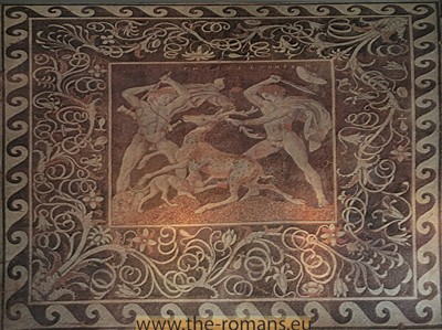mosaic stag hunting 