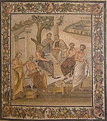 Mosaic choregos with actors 