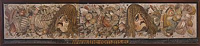 Wallpainting of 2 masks 