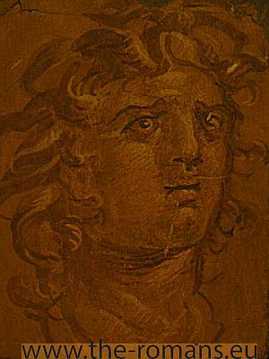 Wallpainting male head 