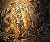 Mosaic man with roman shield